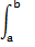 the integral symbol with a and b as the limits of integration