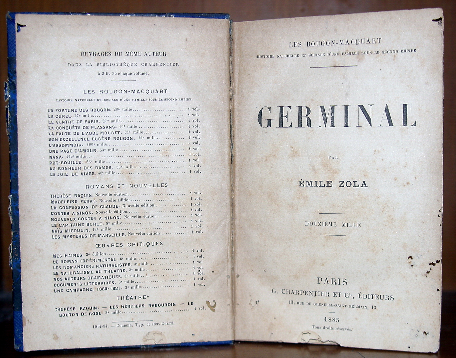 GERMINAL Emile Zola