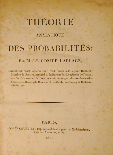 laplace theorie des probabilies